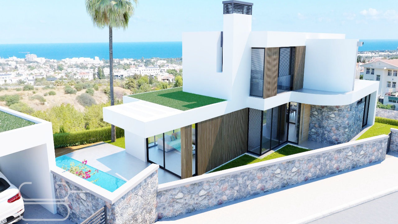 nordzypern-immobilien catalkoey, kyrenia - villa catalkoey villen - kueche (bild 3)