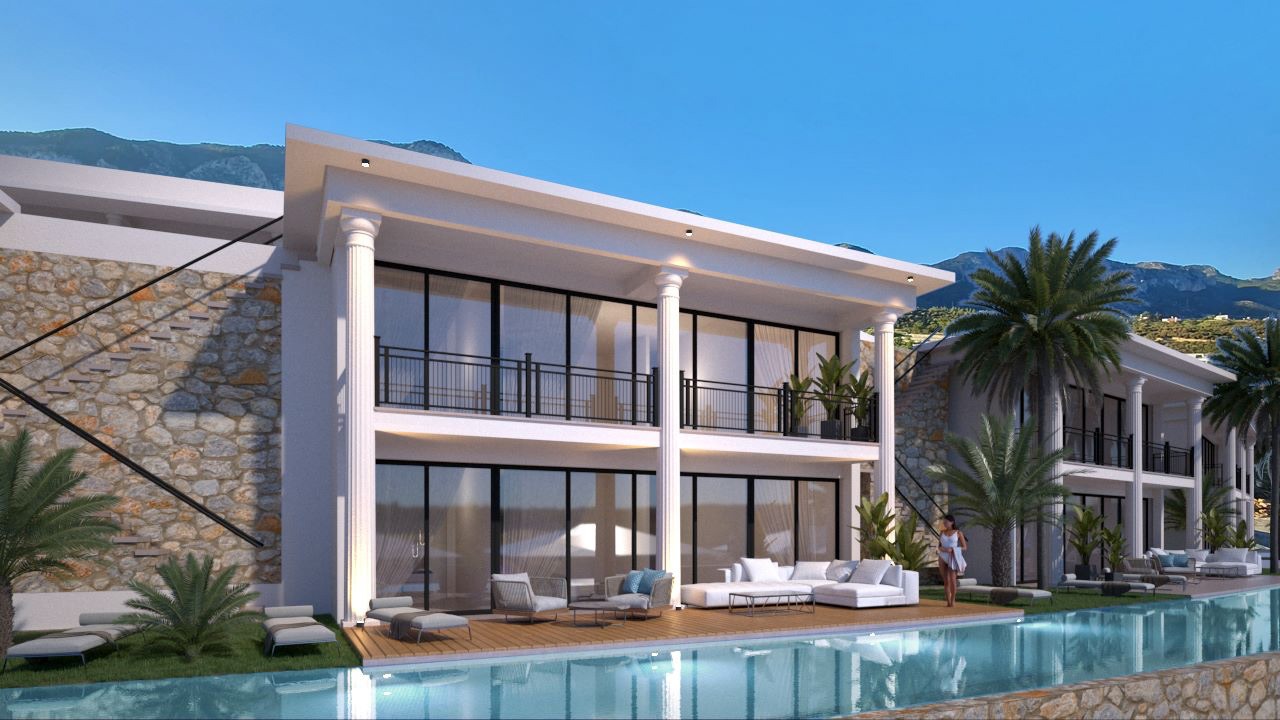 nordzypern-immobilien iskele - penthouse beach club residences - terrasse mit meerblick (bild 6)