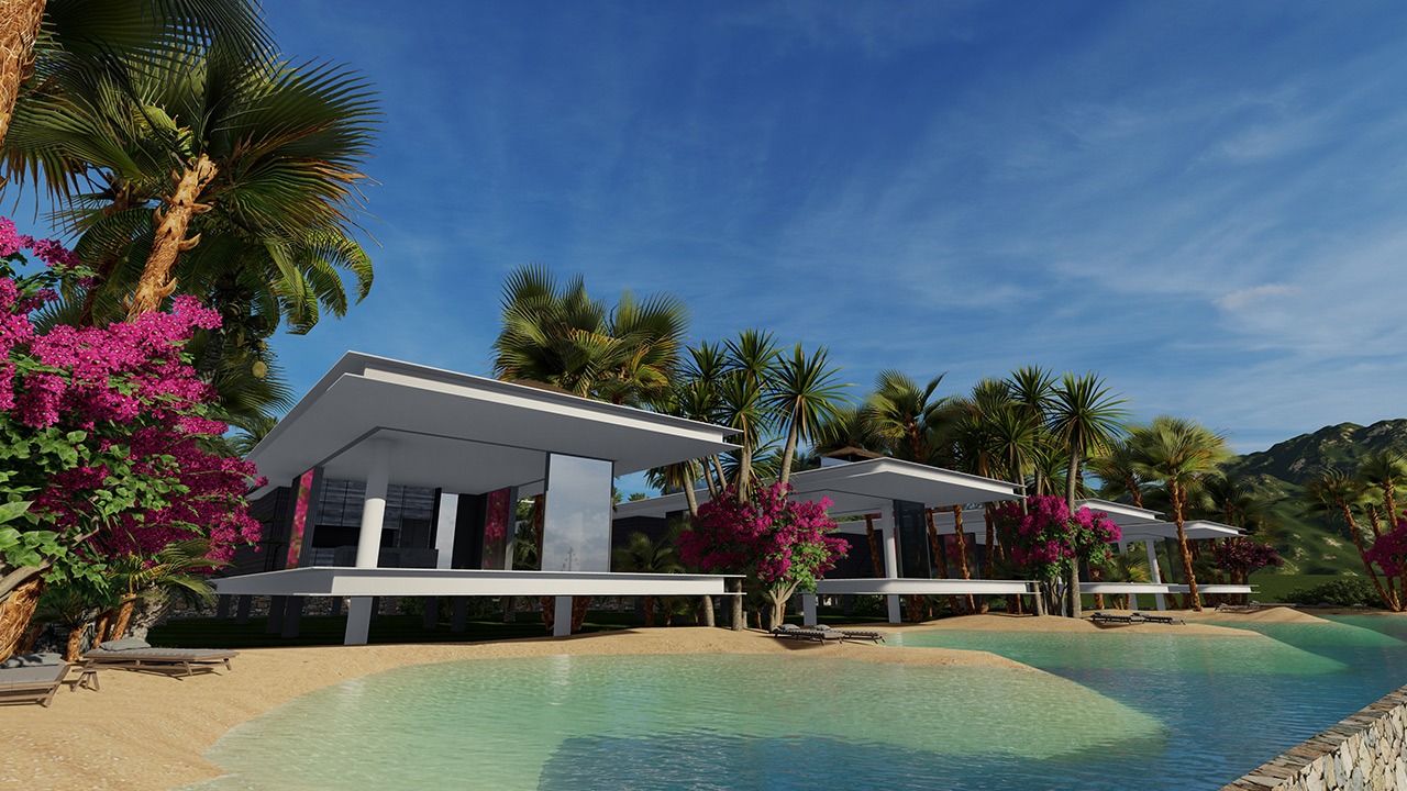 nordzypern-immobilien lapta, kyrenia - villa cypress gardens - pool und garten (bild 7)