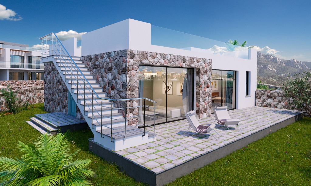 nordzypern-immobilien kyrenia - penthouse harbor residences - pool und garten (bild 7)