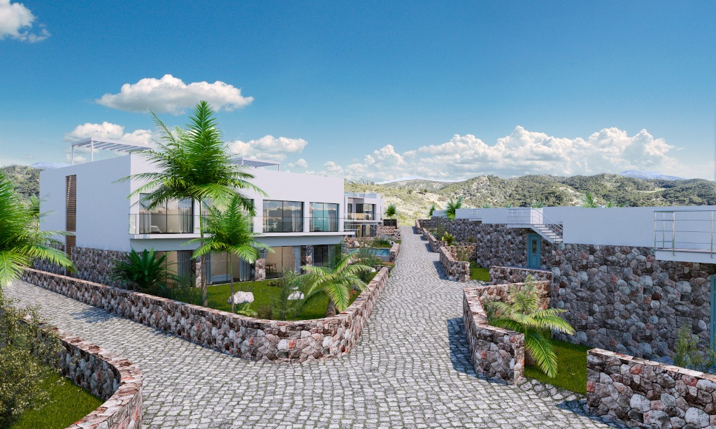 nordzypern-immobilien long beach, iskele - studio island dreams - pool und garten (bild 7)