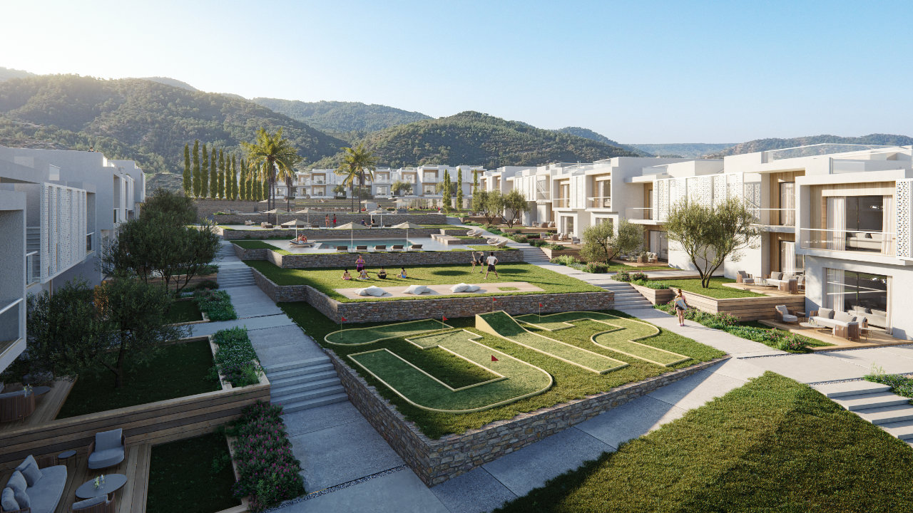 nordzypern-immobilien wellness-resort aqualina karsiyaka - immobilie mit bergpanorama und garten-terrassen