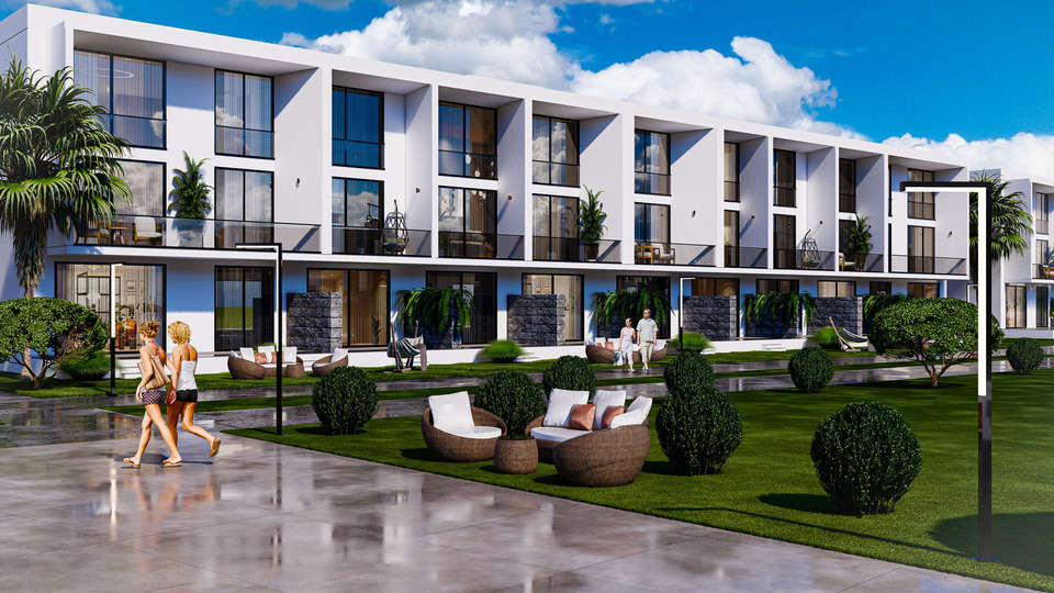 nordzypern-immobilien iskele - penthouse skyline towers - aussenansicht (bild 1)