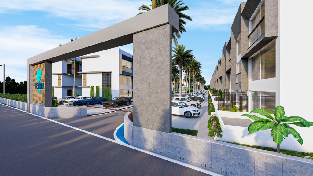 nordzypern-immobilien iskele - studio terra life - aussenansicht villa apartment am mittelmeer