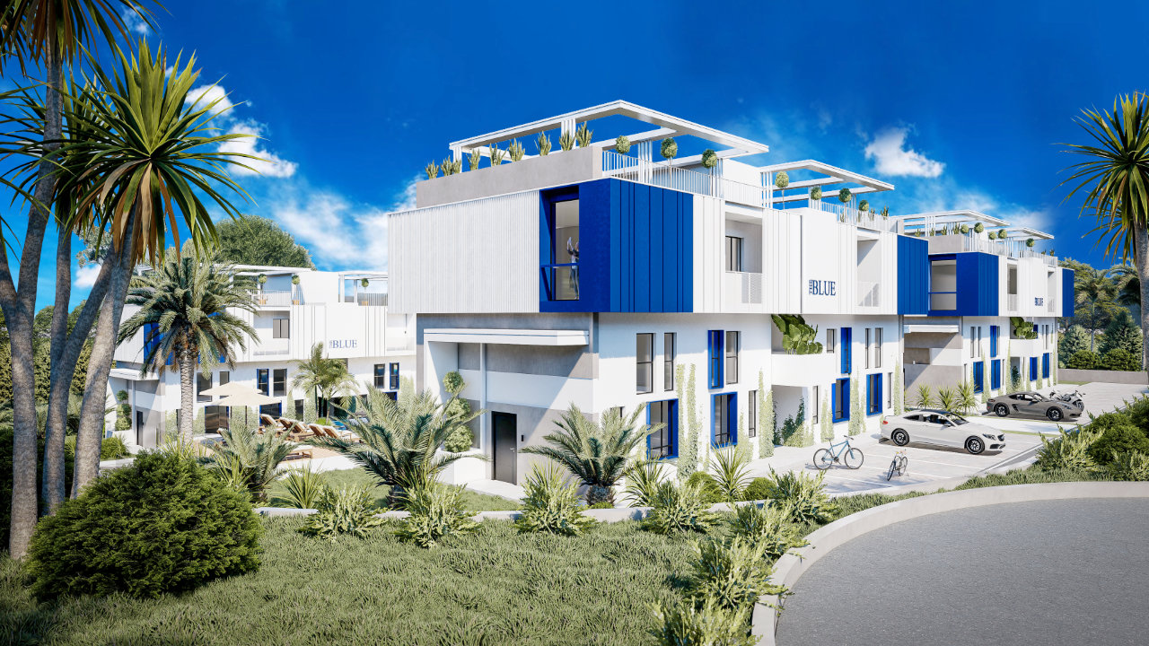 nordzypern-immobilien tatlısu - apartment the blue - aussenansicht (bild 1)